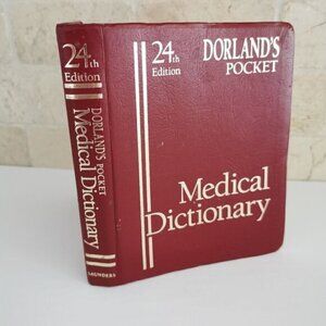 1982 Dorland's Pocket Medical Dictionary 24th Ed Vintage Doctor Reference